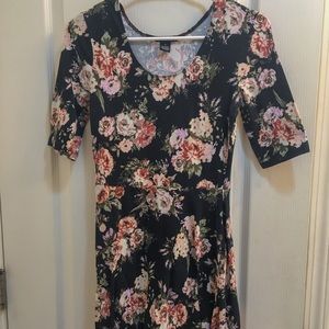 Black floral dress